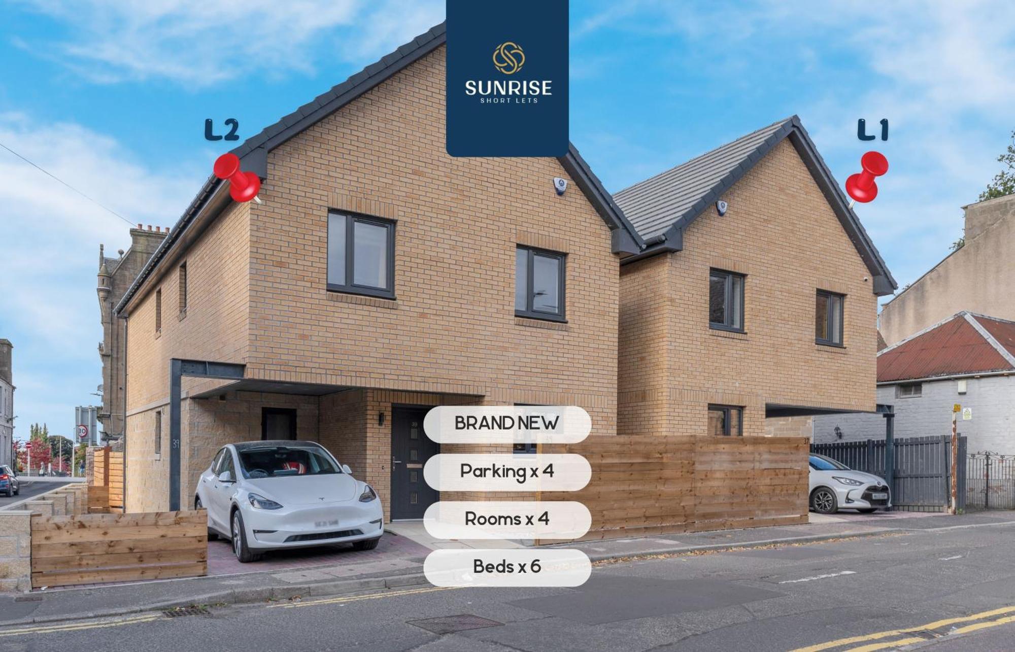 L2 - Stunning 4 Bed House With 6 Beds And 3 Bathrooms, Tvs In Each Room, Free Parking, Fully Equipped, Local Amenities, Easy Ring Road Access, Special Rates Ask Sunrise Short Lets Dundee Exteriör bild